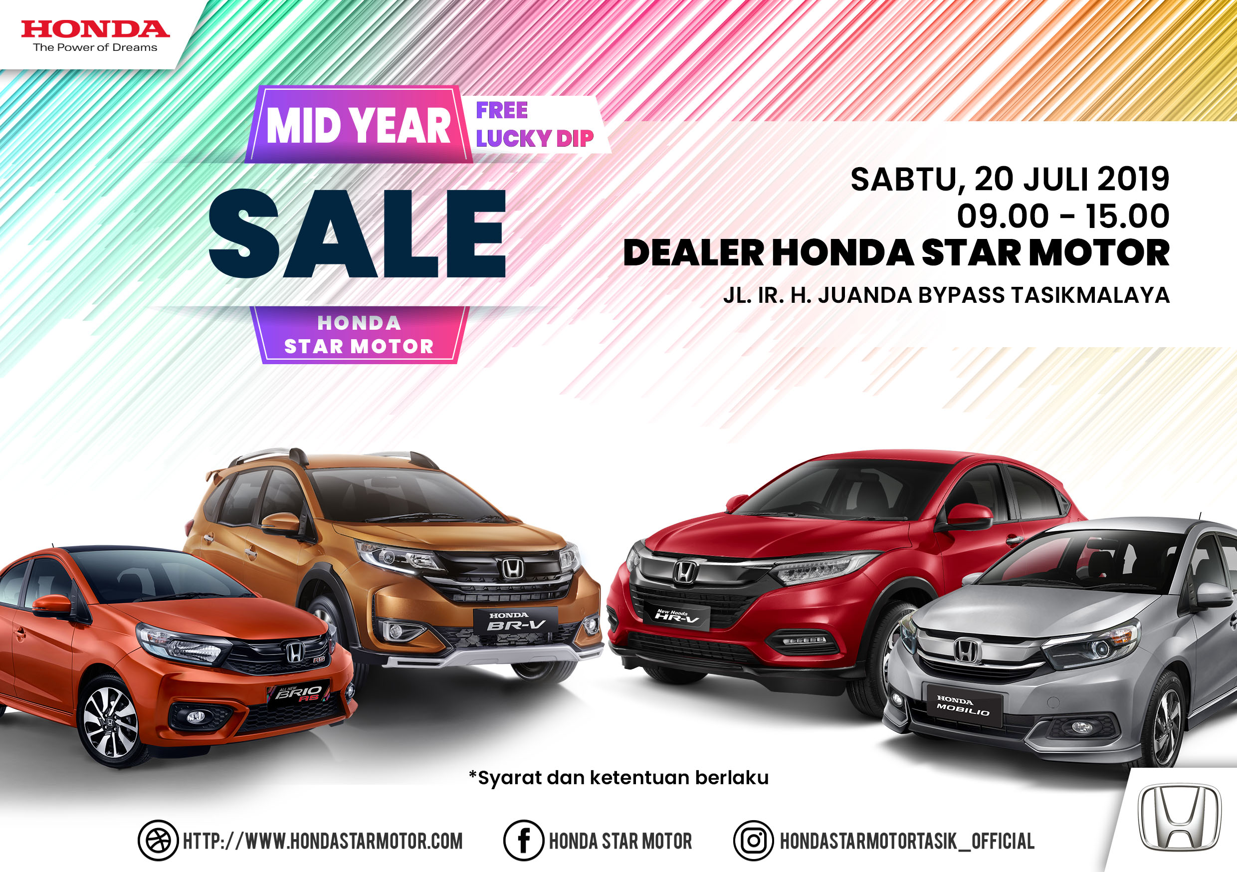 Honda Mid Year Sale, 20 Juli 2019